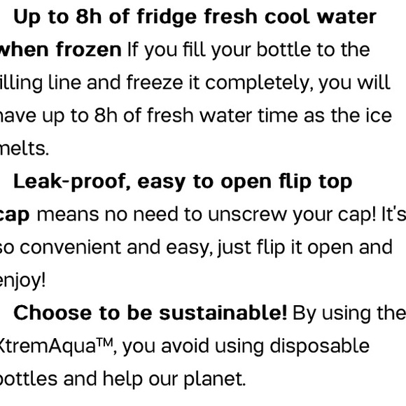 Tupperware Extreme Aqua Freezable Water Bottle - Picture 4 of 6